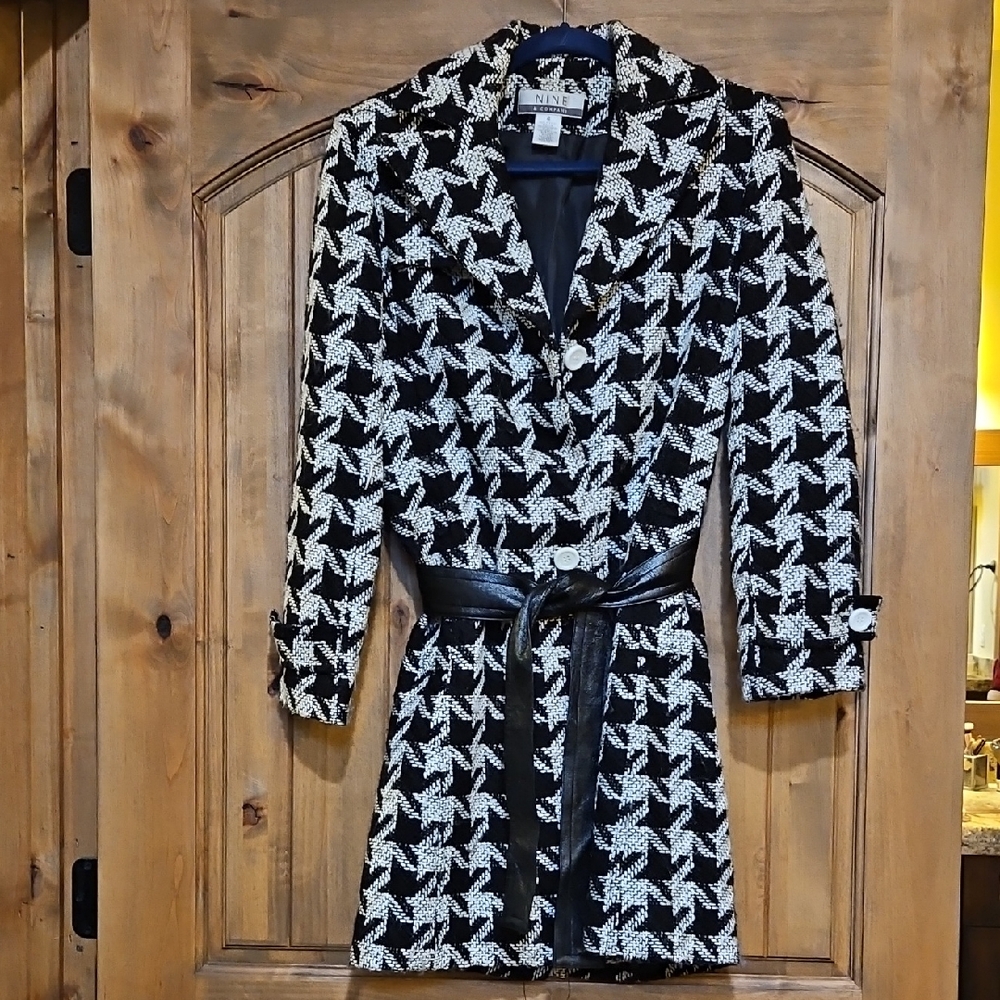 Nine & Co. Black and White Houndstooth Jacket